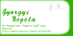 gyorgyi megela business card